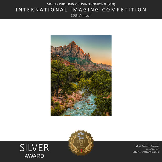 Award Zion sunset