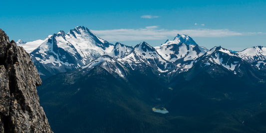 Snow-Capped Peaks Under a Clear Blue Sky