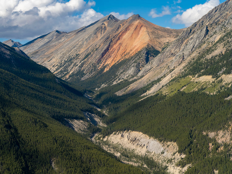 Iron Mountain Canadian Rockies by air