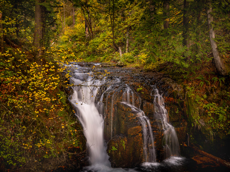 sunlit waterfall 13