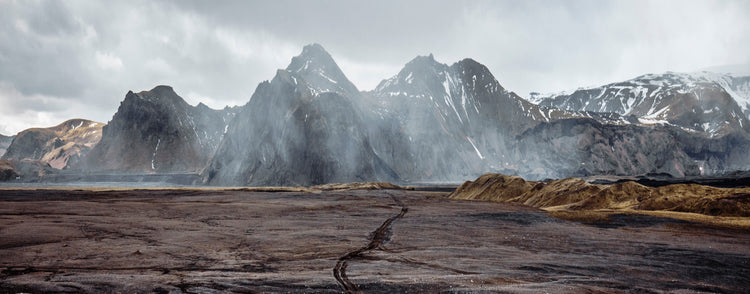 Desolate Path Across the Volcanic Plain