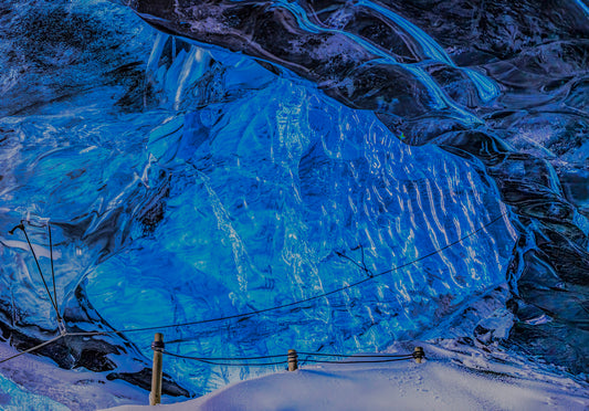 Glacial Veins in Electric Blue