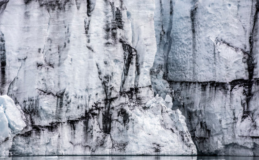 Glacier Wall Marked by Time