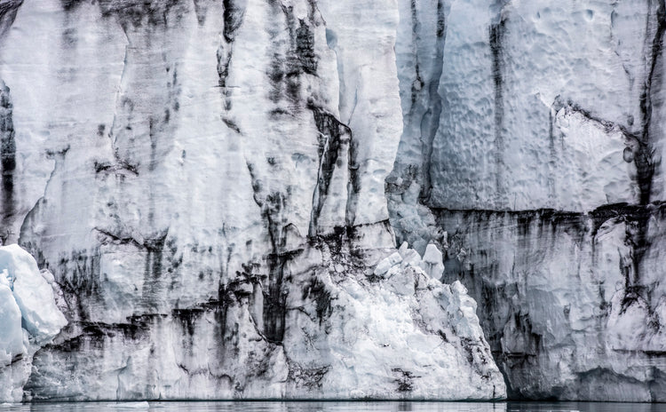 Glacier Wall Marked by Time