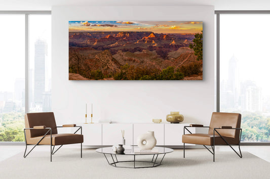 Grand Canyon Sunset with Fiery Sky