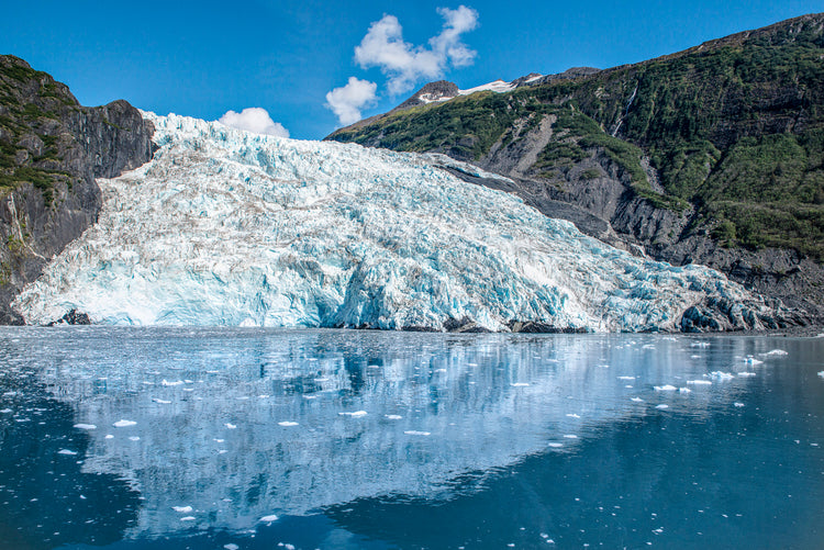Majestic Glacier Meeting the Sea