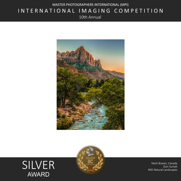 Award Zion sunset