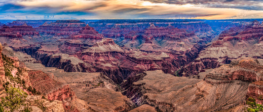 Panoramic View of the Grand Canyon at Sunset