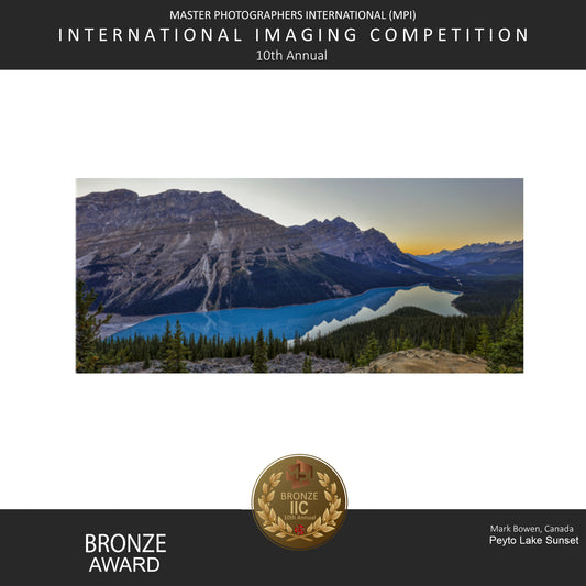 Award Peyto Lake sunset