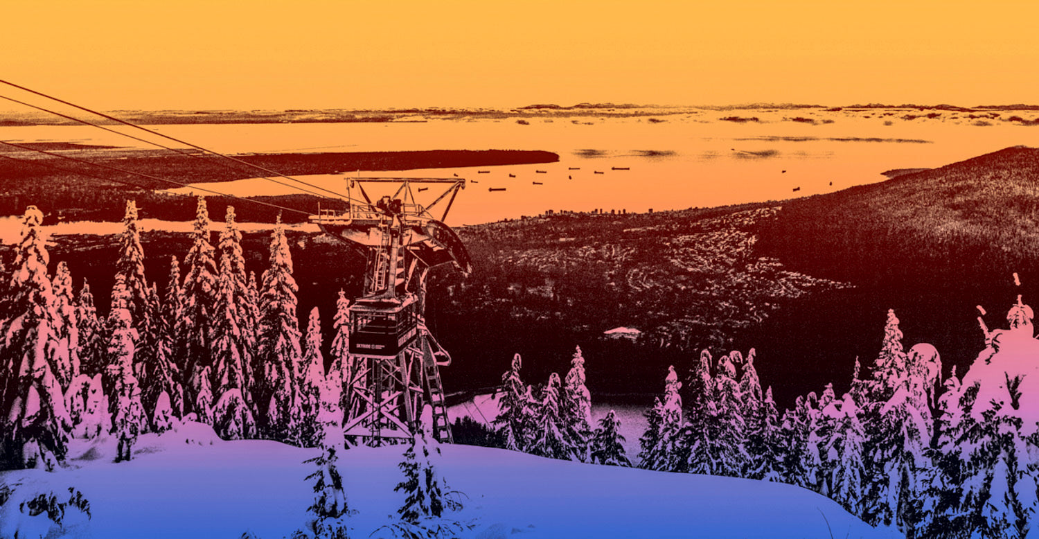 Sunset Skyline Cable Ride Wall Art