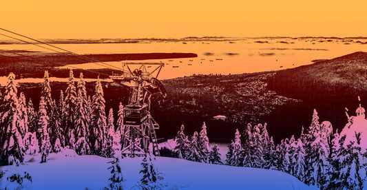 Sunset Skyline Cable Ride Wall Art