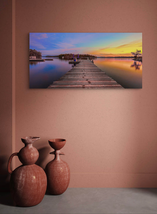 Sunset Swimmer At The Dock I
