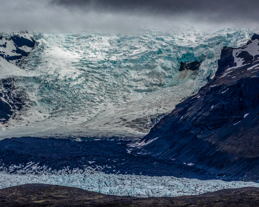 Towering Icefall at the Glacier’s Edge