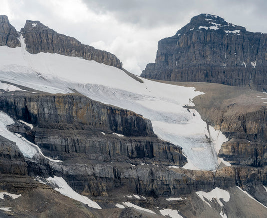 above the glaciers via helicopter