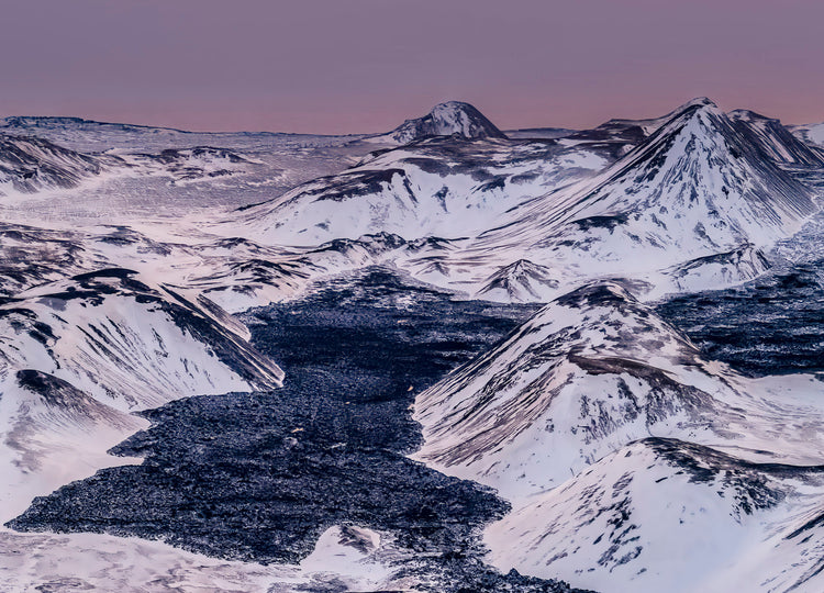 Iceland volcano by air