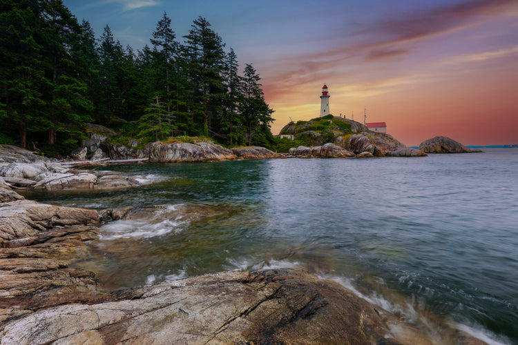lighthouse at sunset